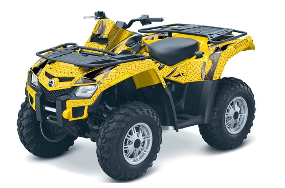 Can Am Outlander EFI 500 / 650 / 800 / 1000 ATV Graphic Kit - 2006-2011 Tribal Flames Yellow