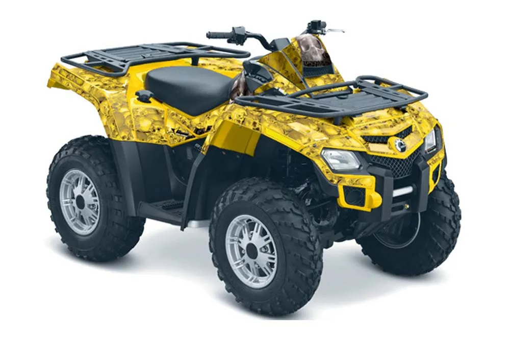Can Am Outlander EFI 500 / 650 ATV Graphic Kit - 2012-2015 Bone Collector Yellow