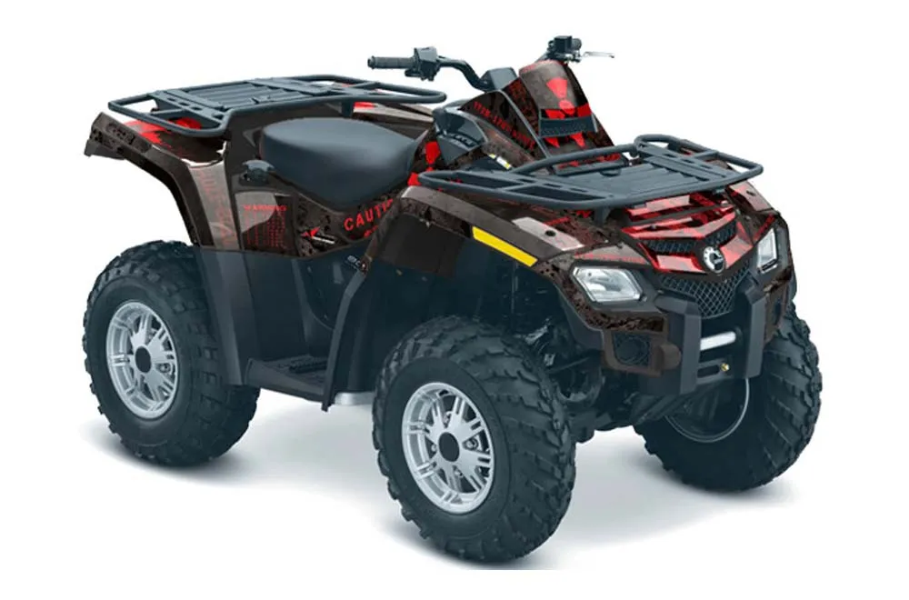 Can Am Outlander EFI 500 / 650 ATV Graphic Kit - 2012-2015 Meltdown Red