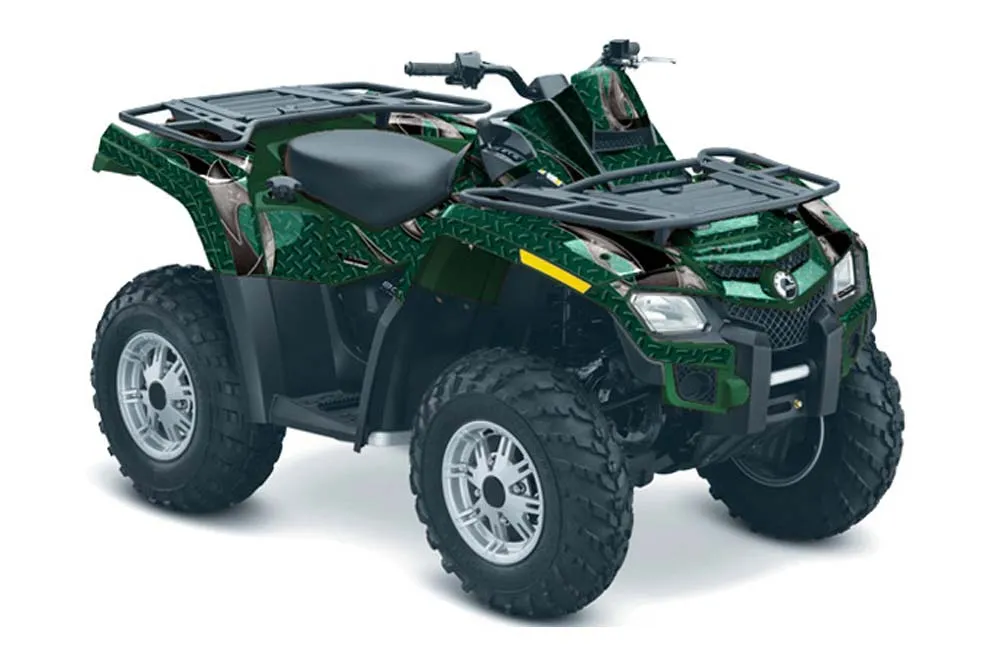 Can Am Outlander EFI 500 / 650 ATV Graphic Kit - 2012-2015 Tribal Flames Green