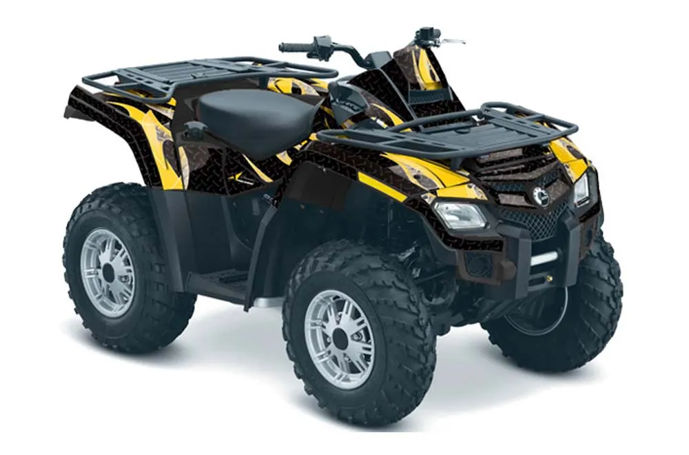 Can Am Outlander EFI 500 / 650 ATV Graphic Kit - 2012-2015 Tribal Flames Yellow