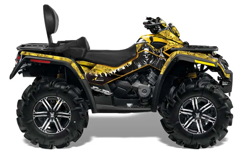 Can Am Outlander MAX 500 / 650 / 800 ATV Graphic Kit - 2006-2012 Reaper Yellow