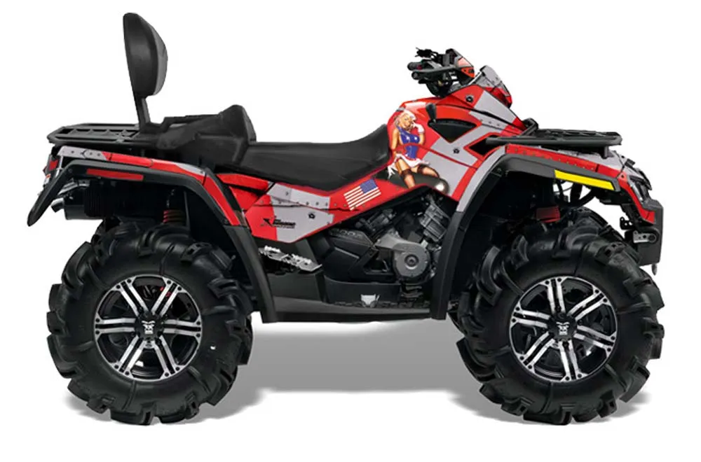 Can Am Outlander MAX 500 / 650 / 800 ATV Graphic Kit - 2006-2012 T Bomber Red