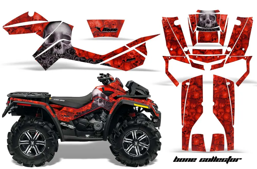 Can Am Outlander XMR 800R ATV Graphic Kit - 2006-2012 Bone Collector Red