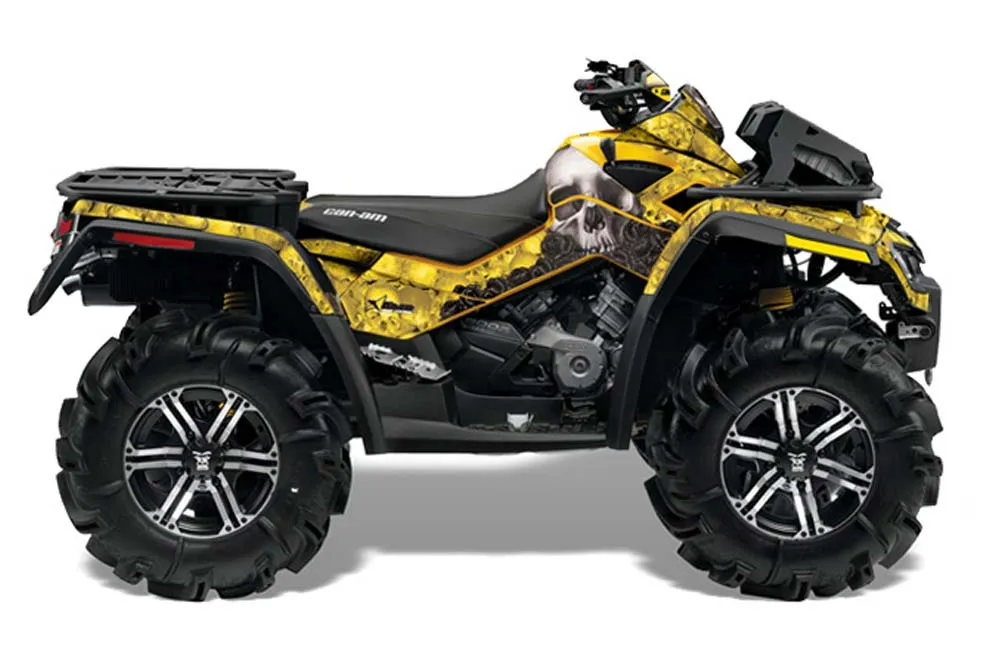 Can Am Outlander XMR 800R ATV Graphic Kit - 2006-2012 Bone Collector Yellow