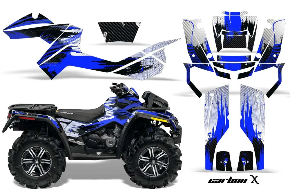 Can Am Outlander XMR 800R ATV Graphic Kit - 2006-2012 Carbon X Blue
