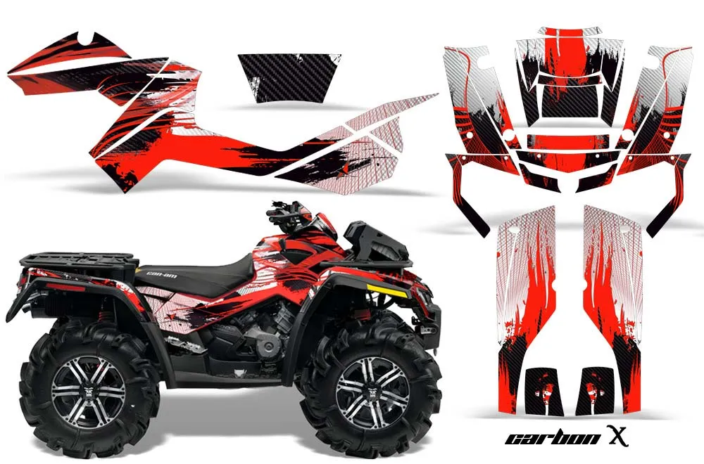 Can Am Outlander XMR 800R ATV Graphic Kit - 2006-2012 Carbon X Red