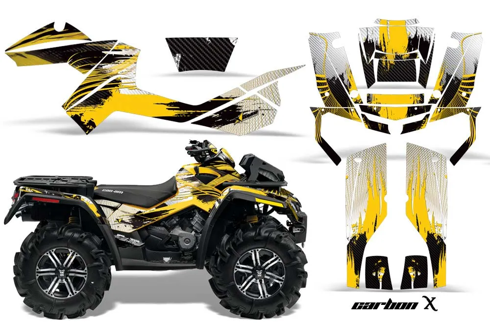 Can Am Outlander XMR 800R ATV Graphic Kit - 2006-2012 Carbon X Yellow