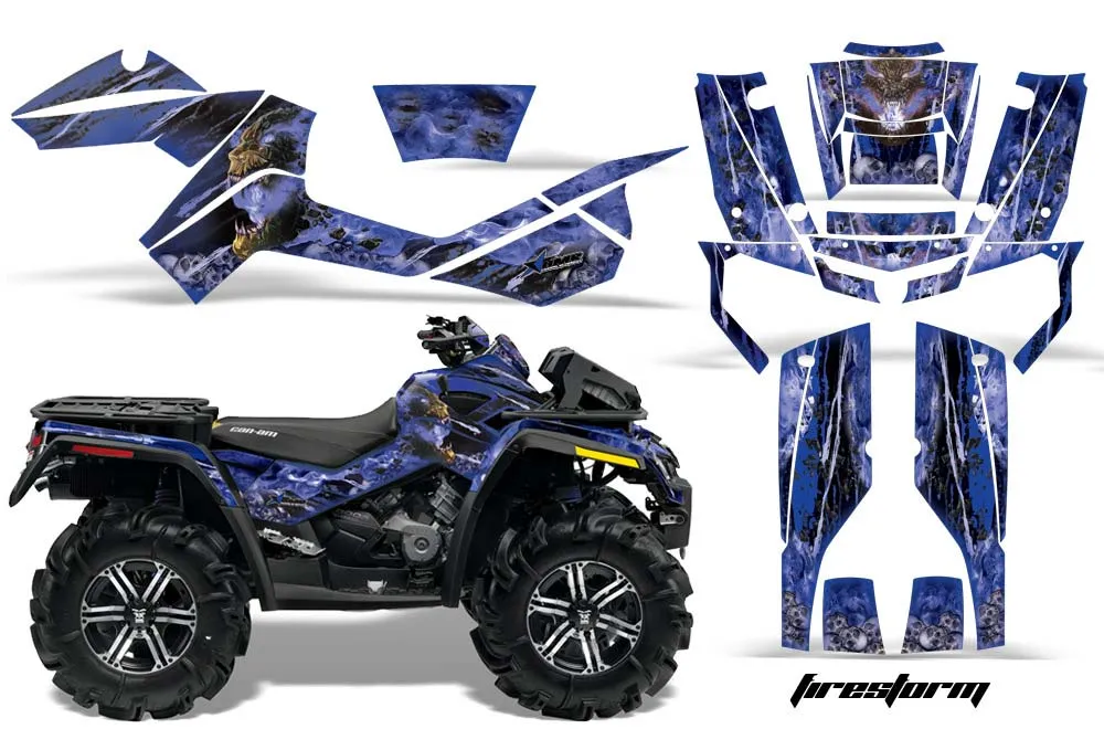 Can Am Outlander XMR 800R ATV Graphic Kit - 2006-2012 Firestorm Blue