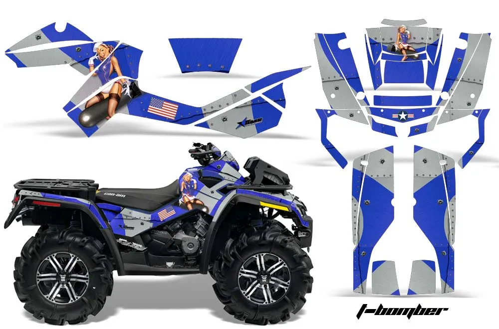 Can Am Outlander XMR 800R ATV Graphic Kit - 2006-2012 T Bomber Blue