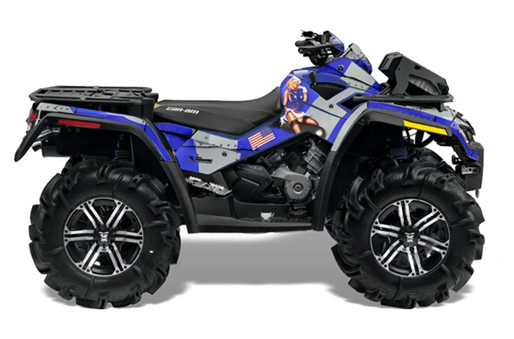 Can Am Outlander XMR 800R ATV Graphic Kit - 2006-2012 T Bomber Blue