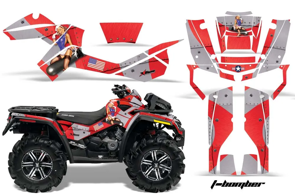 Can Am Outlander XMR 800R ATV Graphic Kit - 2006-2012 T Bomber Red