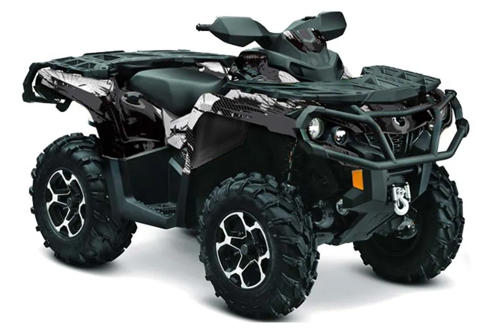 Can Am Outlander XMR / MAX / XT ATV Graphic Kit - 2006-2011 Carbon X Black