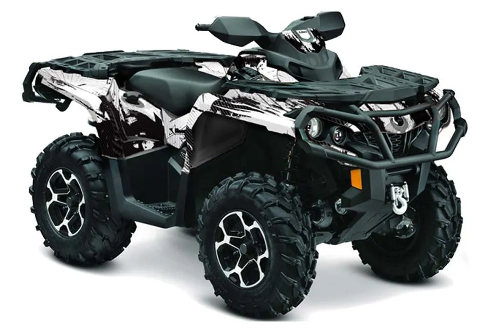 Can Am Outlander XMR / MAX / XT ATV Graphic Kit - 2006-2011 Carbon X White