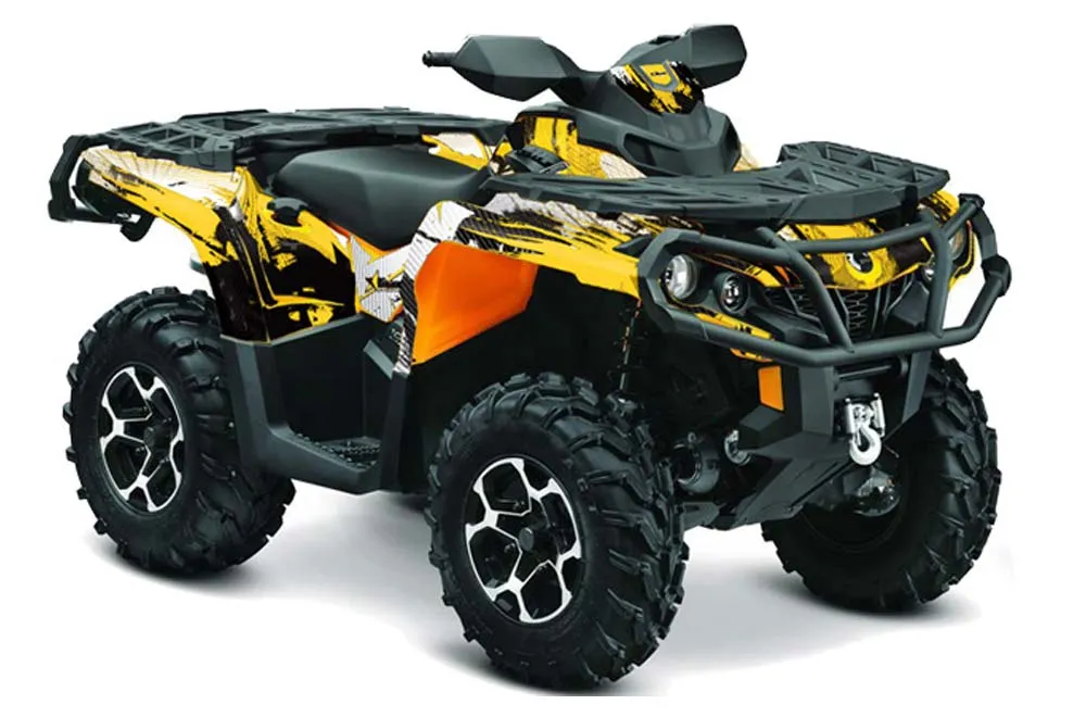 Can Am Outlander XMR / MAX / XT ATV Graphic Kit - 2006-2011 Carbon X Yellow