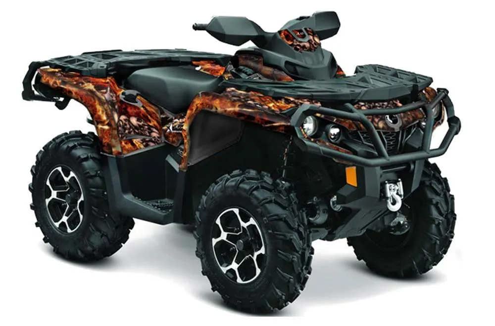 Can Am Outlander XMR / MAX / XT ATV Graphic Kit - 2006-2011 Firestorm Black