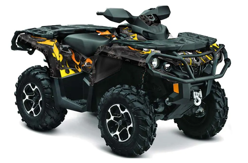 Can Am Outlander XMR / MAX / XT ATV Graphic Kit - 2006-2011 Motorhead Black