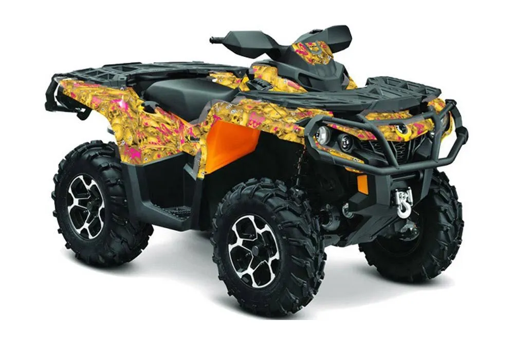 Can Am Outlander XT / DPS / SST ATV Graphic Kit - 2013-2016 Butterfly Pink