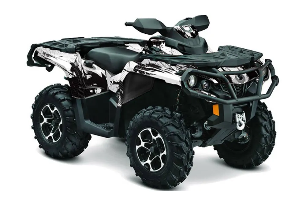 Can Am Outlander XT / DPS / SST ATV Graphic Kit - 2013-2016 Carbon X White