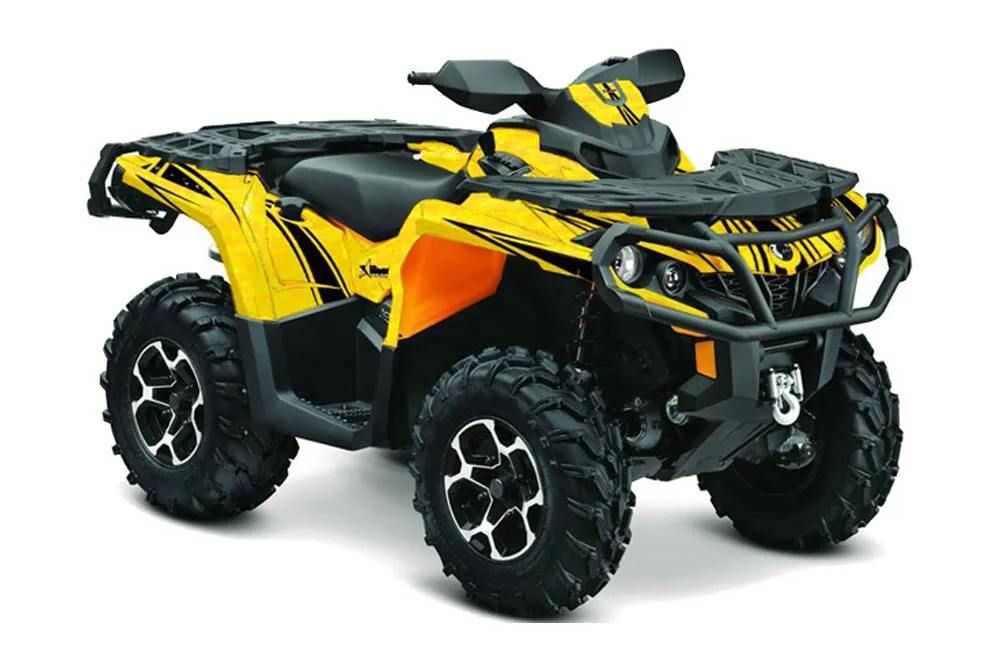 Can Am Outlander XT / DPS / SST ATV Graphic Kit - 2013-2016 Contender Yellow