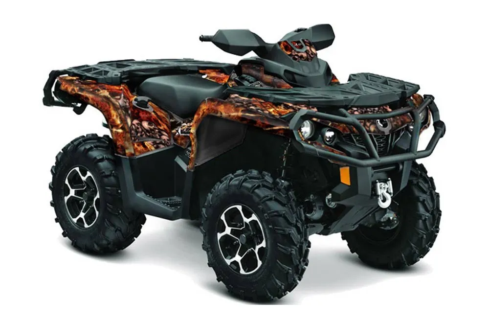 Can Am Outlander XT / DPS / SST ATV Graphic Kit - 2013-2016 Firestorm Black