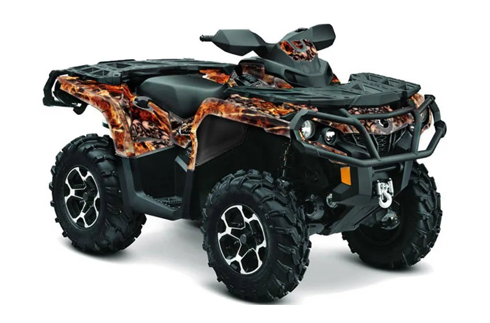 Can Am Outlander XT / DPS / SST ATV Graphic Kit - 2013-2016 Firestorm Silver