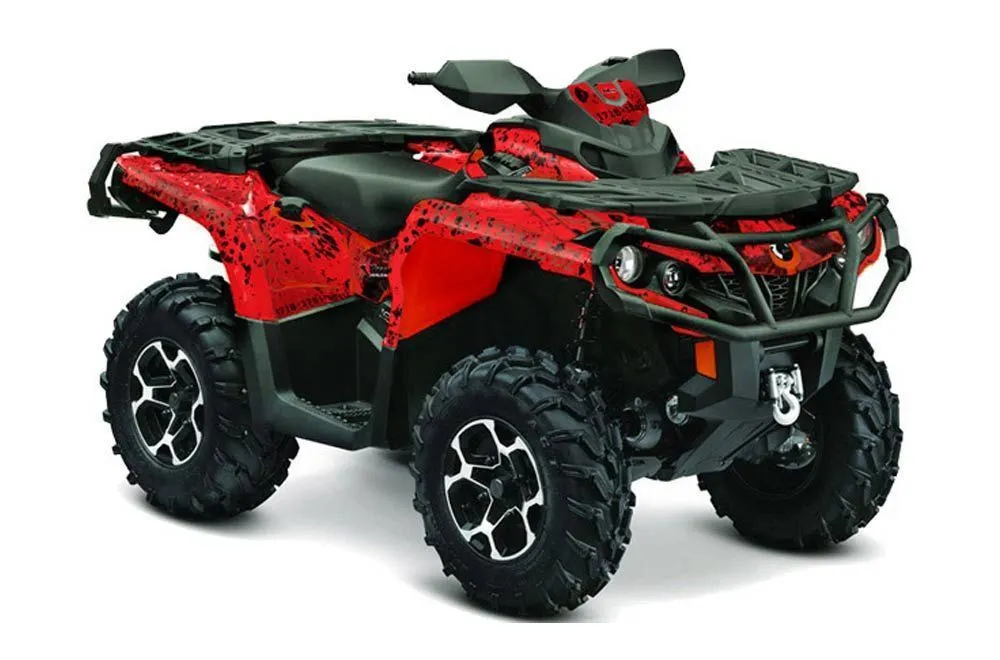 Can Am Outlander XT / DPS / SST ATV Graphic Kit - 2013-2016 Meltdown Red