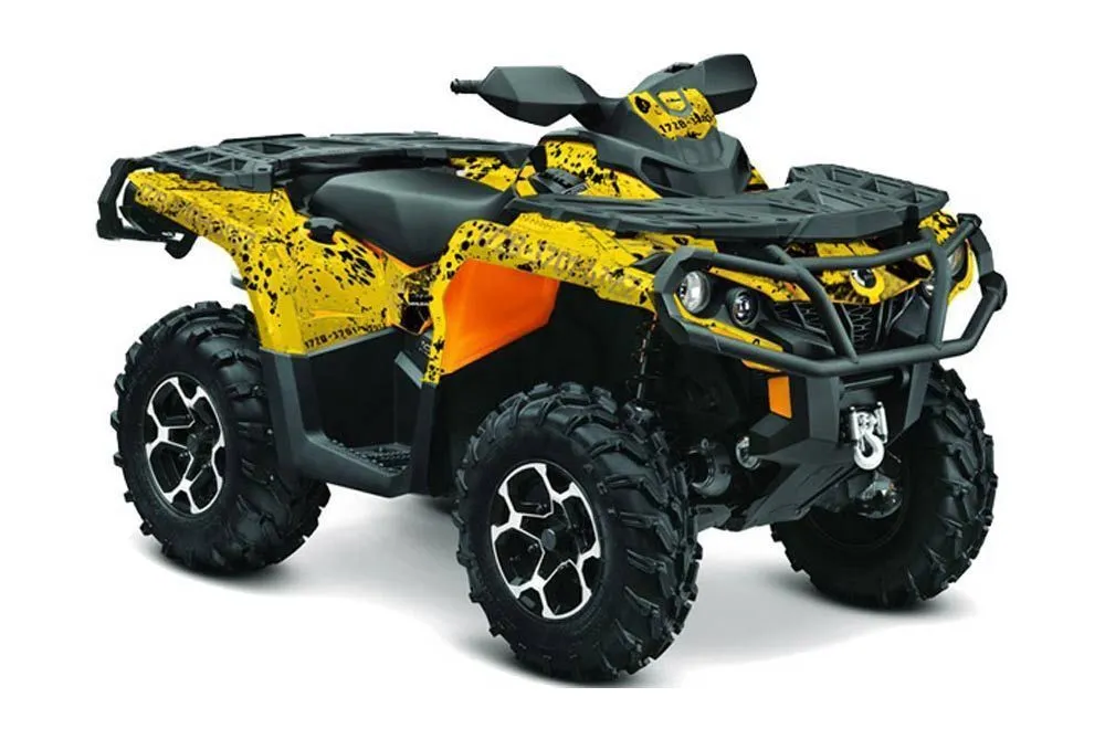 Can Am Outlander XT / DPS / SST ATV Graphic Kit - 2013-2016 Meltdown Yellow