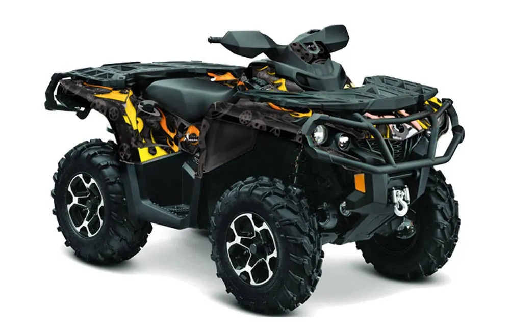 Can Am Outlander XT / DPS / SST ATV Graphic Kit - 2013-2016 Motorhead Mandy Black