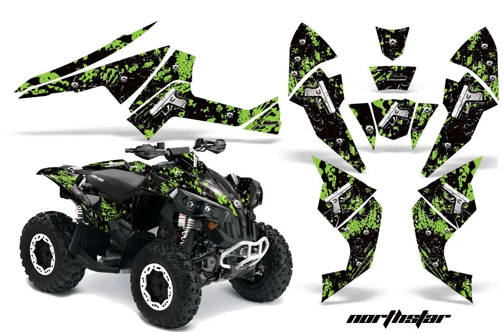 Can Am Renegade 500 / 800 / 1000 ATV Graphic Kit - All Years Guns Green