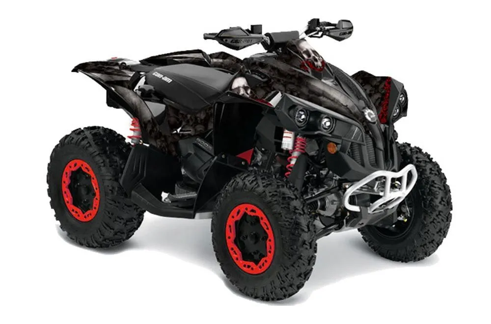 Can Am Renegade 500x/r / 800x/r ATV Graphic Kit - All Years Bone Collector Black