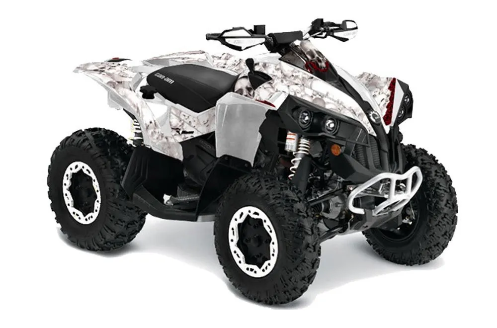 Can Am Renegade 500x/r / 800x/r ATV Graphic Kit - All Years Bone Collector White