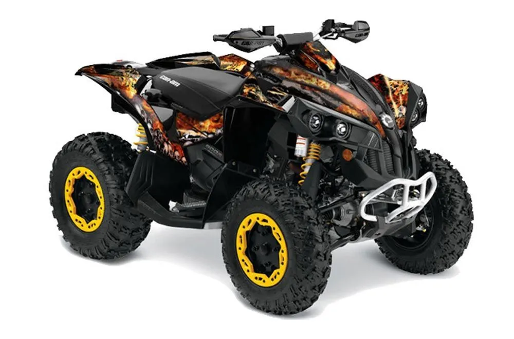 Can Am Renegade 500x/r / 800x/r ATV Graphic Kit - All Years Firestorm Black