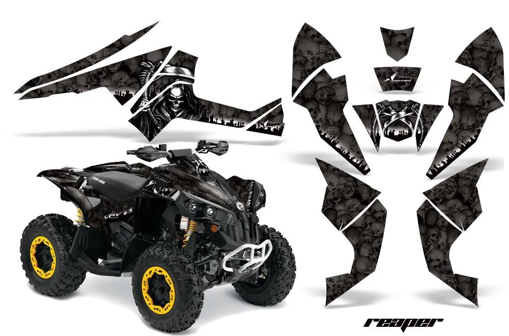 Can Am Renegade 500x/r / 800x/r ATV Graphic Kit - All Years Reaper Black