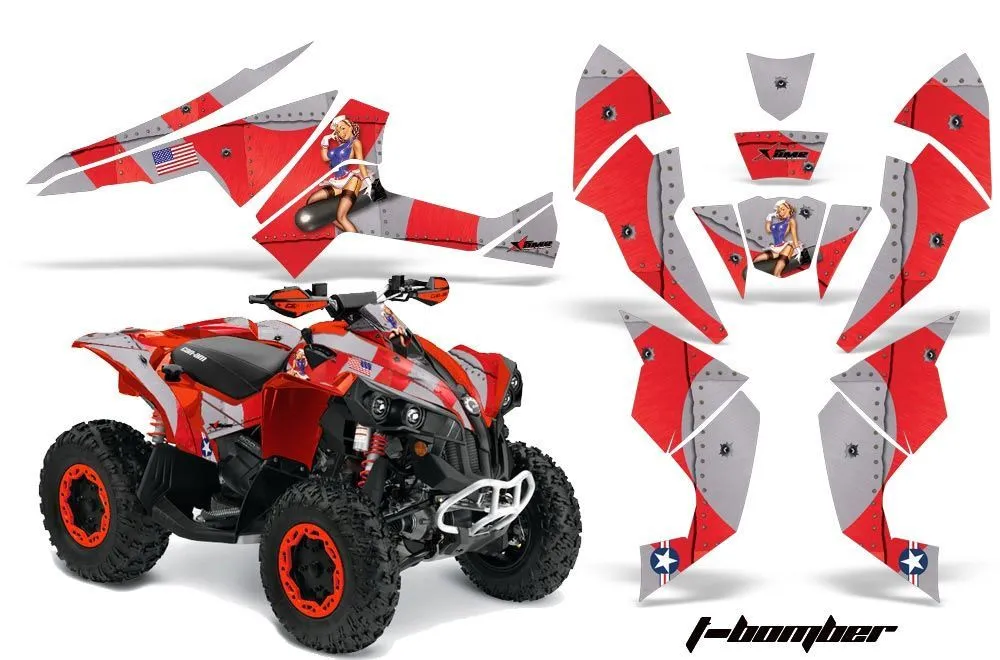 Can Am Renegade 500x/r / 800x/r ATV Graphic Kit - All Years T Bomber Red