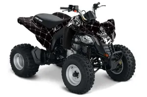Can Am Bombardier DS250 ATV Graphic Kit - 2006-2021 Silver Star - Reloaded White