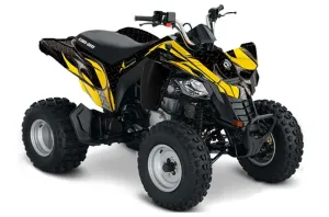Can Am Bombardier DS250 ATV Graphic Kit - 2006-2021 Tribal Flames Yellow