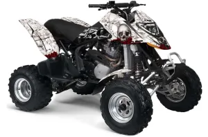 Can Am Bombardier DS650 ATV Graphic Kit - 2000-2007 Bone Collector White