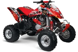Can Am Bombardier DS650 ATV Graphic Kit - 2000-2007 Mad Hatter Red
