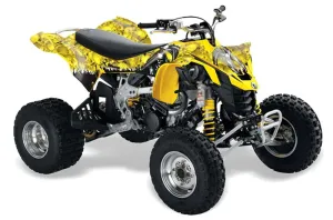 Can Am DS450 / DS450X EFI ATV Graphic Kit - 2008-2016 Reaper Yellow