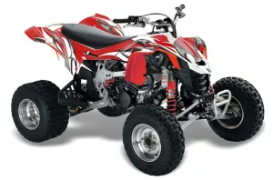 Can Am DS450 / DS450X EFI ATV Graphic Kit - 2008-2016 Tribal Flames White