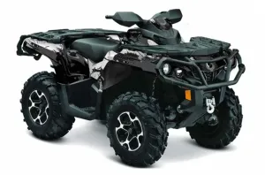 Can Am Outlander 500 / 650 / 800 / 800R / 1000 XT-P ATV Graphic Kit - 2013-2016 Carbon X Black