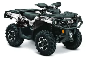 Can Am Outlander 500 / 650 / 800 / 800R / 1000 XT-P ATV Graphic Kit - 2013-2016 Carbon X White