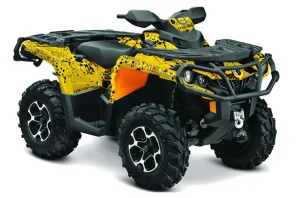 Can Am Outlander 500 / 650 / 800 / 800R / 1000 XT-P ATV Graphic Kit - 2013-2016 Meltdown Yellow