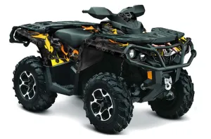 Can Am Outlander 500 / 650 / 800 / 800R / 1000 XT-P ATV Graphic Kit - 2013-2016 Motorhead Mandy Black
