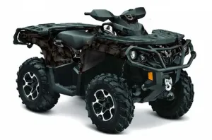 Can Am Outlander 500 / 650 / 800 / 800R / 1000 XT-P ATV Graphic Kit - 2013-2016 Reaper Black
