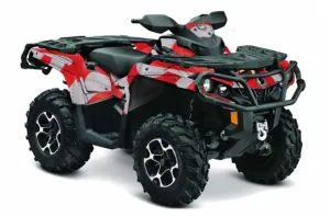 Can Am Outlander 500 / 650 / 800 / 800R / 1000 XT-P ATV Graphic Kit - 2013-2016 T Bomber Red