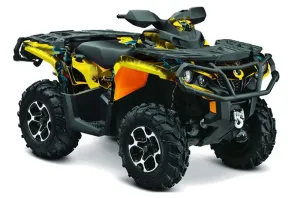 Can Am Outlander 500 / 650 / 800 / 800R / 1000 XT-P ATV Graphic Kit - 2013-2016 Zombie Trooper Yellow