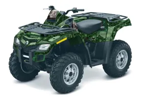 Can Am Outlander EFI 500 / 650 / 800 / 1000 ATV Graphic Kit - 2006-2011 Bone Collector Green