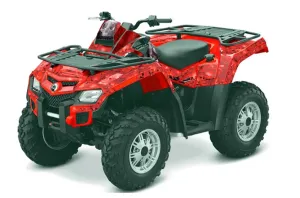 Can Am Outlander EFI 500 / 650 / 800 / 1000 ATV Graphic Kit - 2006-2011 Bone Collector Red